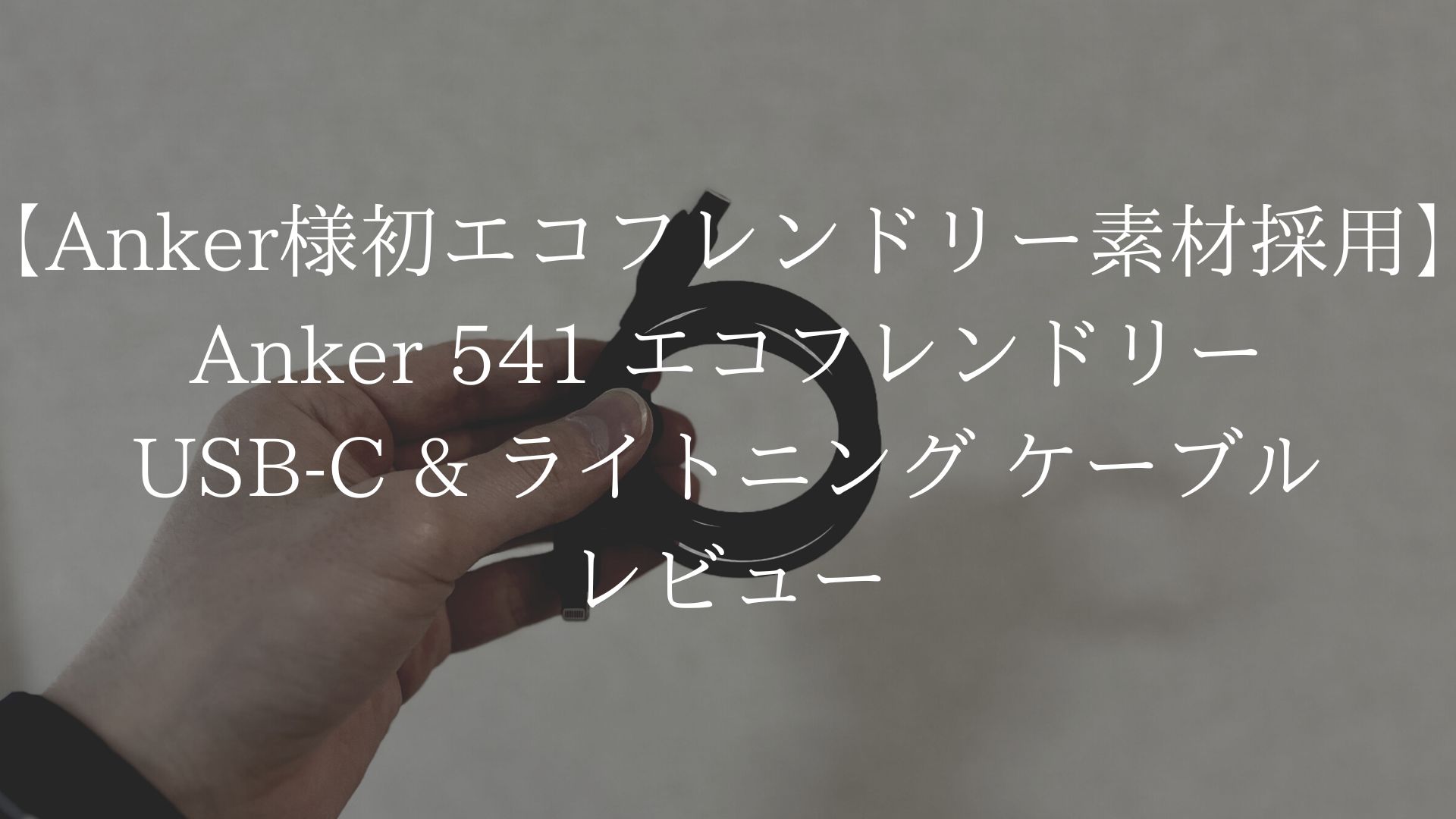 Anker 541 エコフレンドリー USB-C & ライトニング ケーブルのアイキャッチ画像