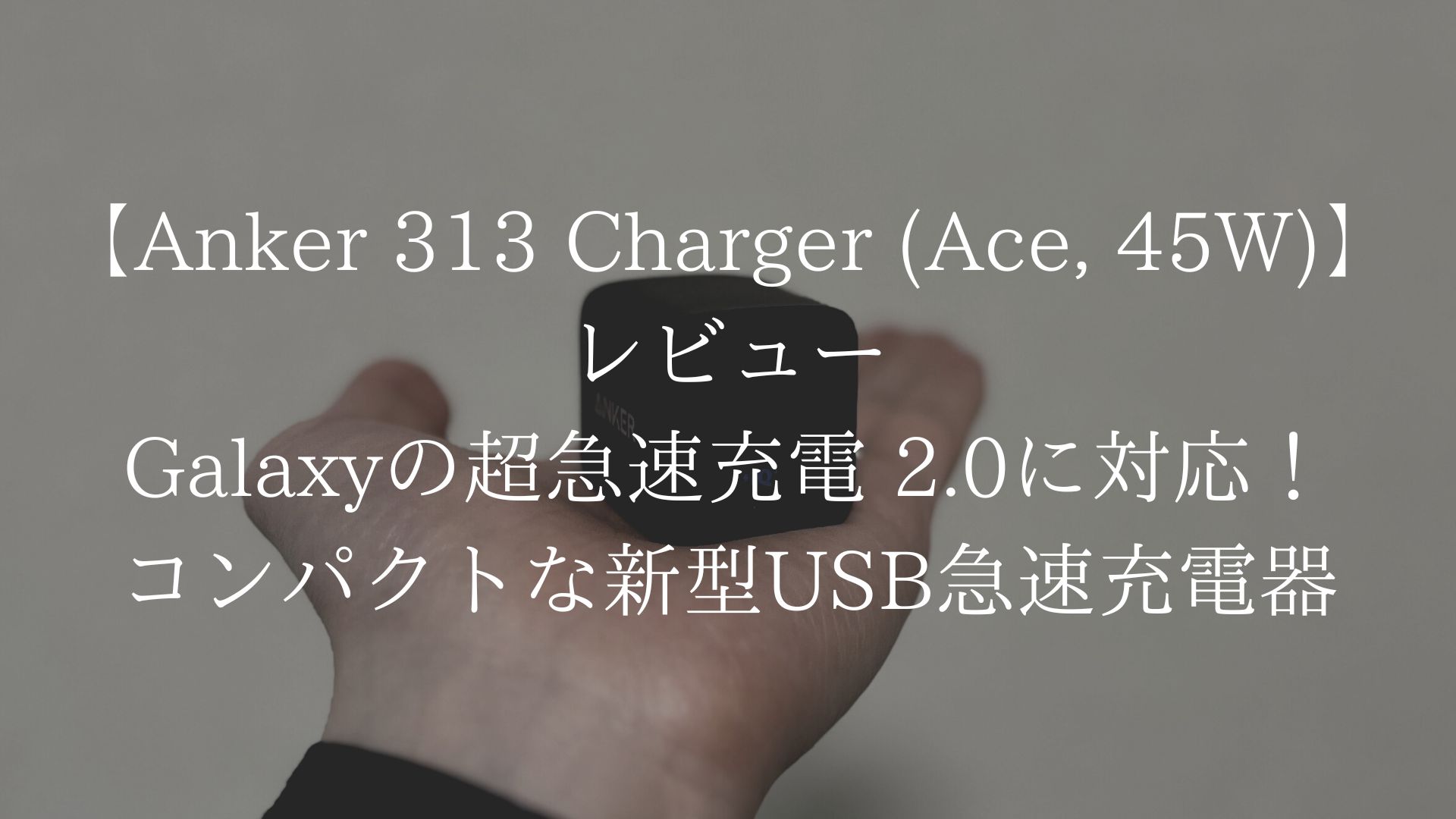 Anker 313 Charger (Ace, 45W)のアイキャッチ画像
